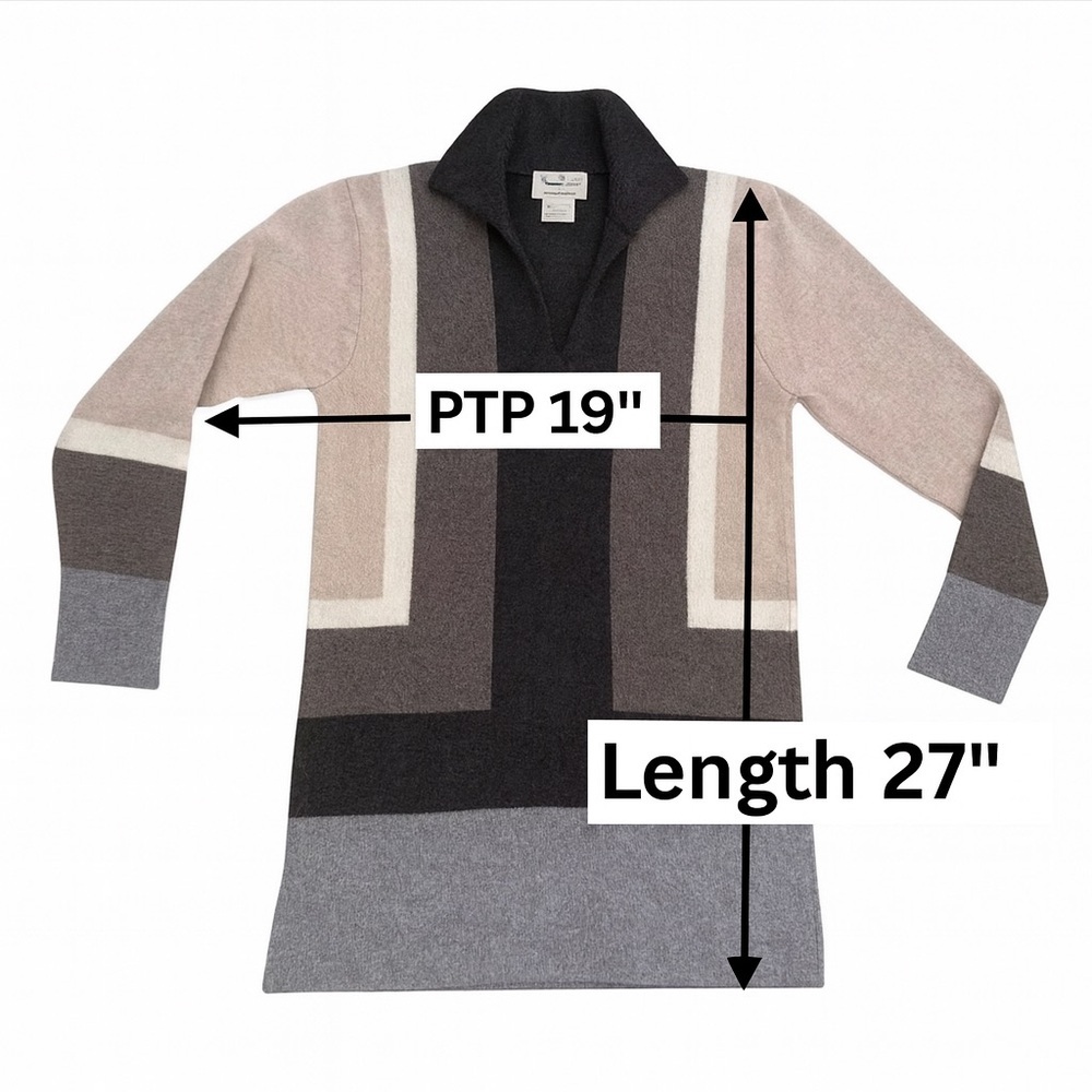 ✨ Neiman Marcus 100% Cashmere Colorblock Sweater – Size S ✨